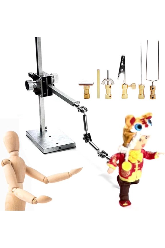 Studio Stop Motion Rig Arm-Enhance Character Movement,Character Movement Dual-rail winder kit with 6 Connectors,for complex movements - walks/jumps/making things fly,Payload 200-300g