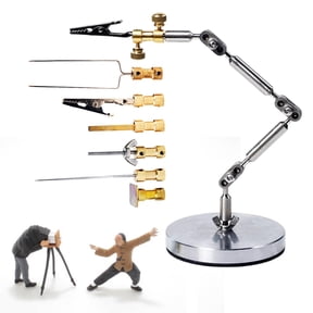 Studio Stop Motion Rig Arm - Stop Motion Animation Kit - 25cm Stainless Steel Rig Arm - DIY Armature Rigging kit, Character Movement Rig Arm With 6 different of connectors,Payload 100-180g