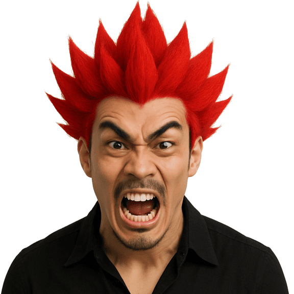 Studio Studs Red Spiked Dragon Anime Wig