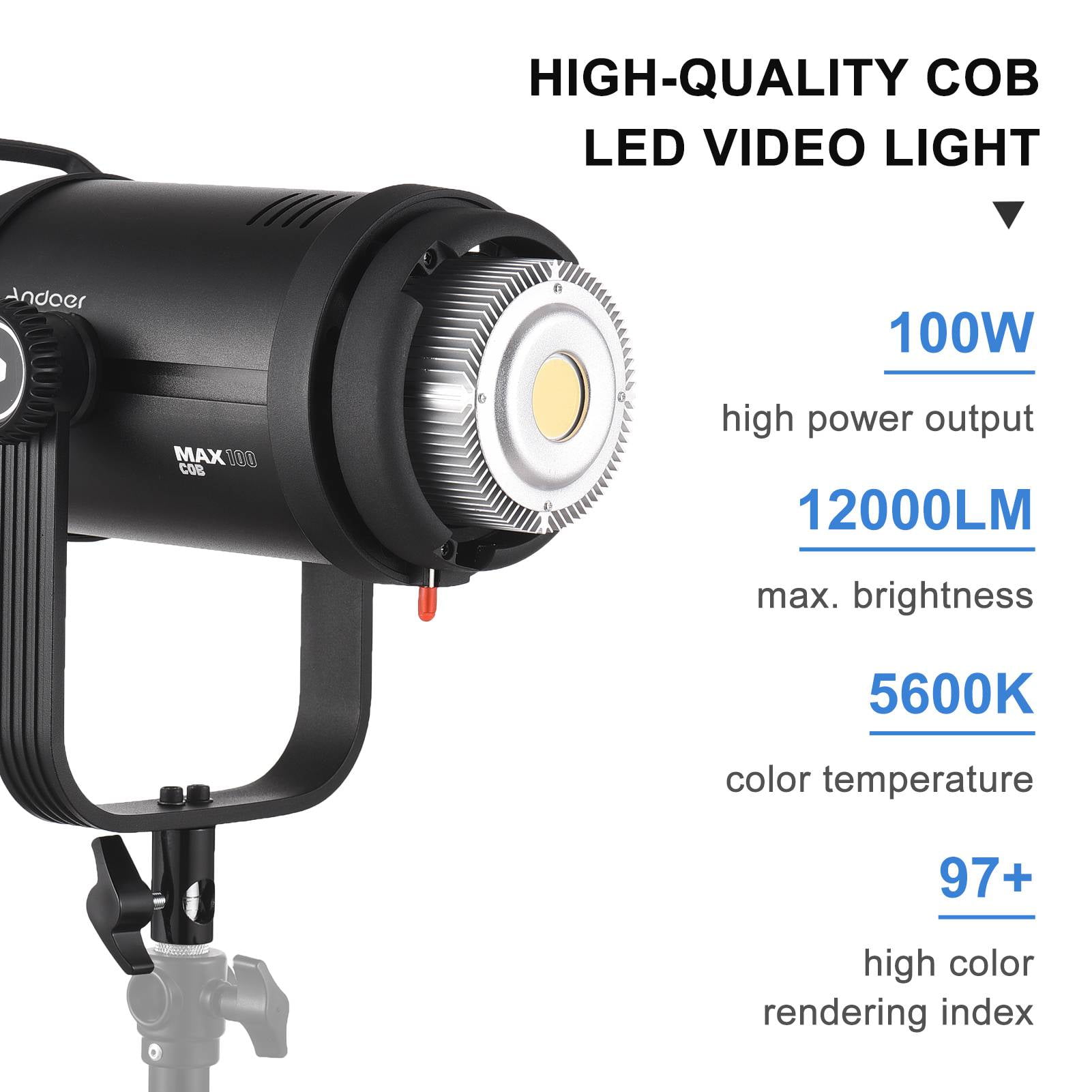 Studio Stuido LED Video Light Stepless Dimming 5600K Color Temperature ...
