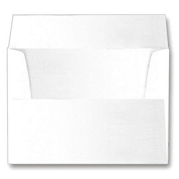 Studio Style Envelopes with Straight Edge Flap, White, 25 Pack