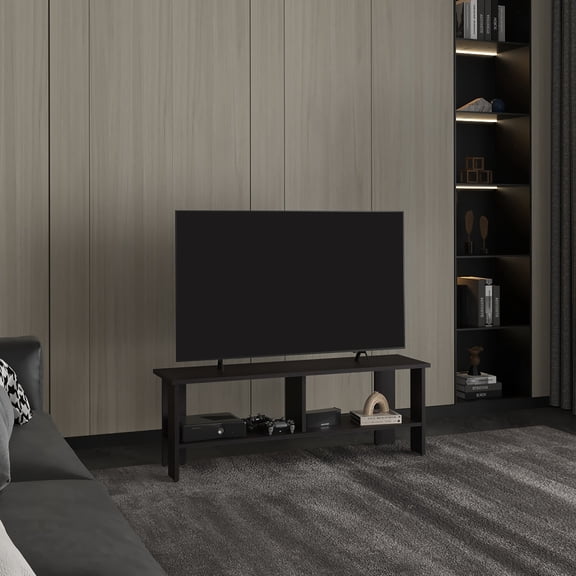 Studio TV Stand | Fits TVs up to 54", Two Spacious Shelves | MDF Material, Minimalist Look | Store Decor and Media Accessories