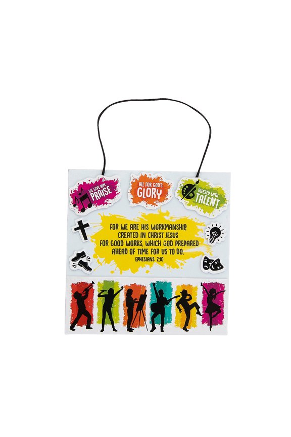 Studio VBS Overall Verse Sign Craft Kit, Makes 12, Craft Kits, Other, 12 Pieces