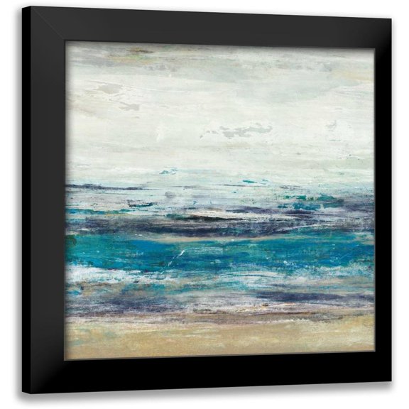 Studio W 12x12 Black Modern Framed Museum Art Print Titled - Indigo Horizon II