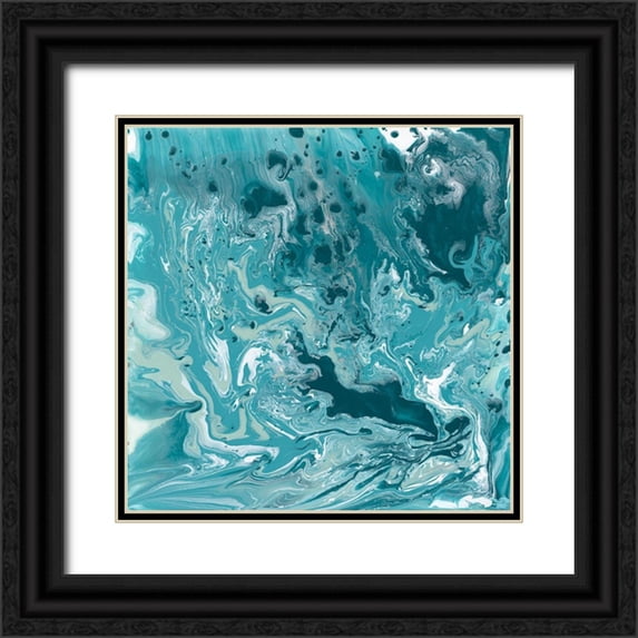 Studio W 12x12 Black Ornate Wood Framed with Double Matting Museum Art Print Titled - Spring Tide I