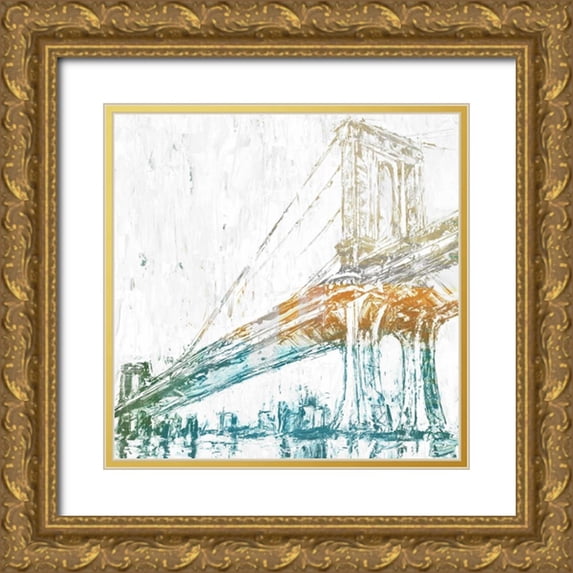 Studio W 12x12 Gold Ornate Wood Framed with Double Matting Museum Art Print Titled - Crossing Over II