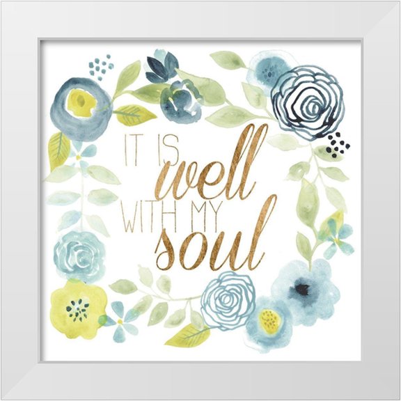 Studio W 12x12 White Modern Wood Framed Museum Art Print Titled - It Is Well II