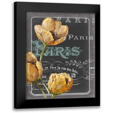 Studio W 12x14 Black Modern Framed Museum Art Print Titled - Chalkboard Paris II