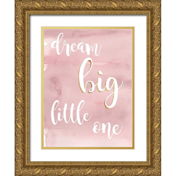 Studio W 12x14 Gold Ornate Wood Framed with Double Matting Museum Art Print Titled - Baby Girl IV