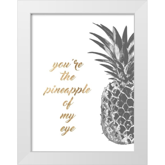 Studio W 12x14 White Modern Wood Framed Museum Art Print Titled - Pineapple Life III