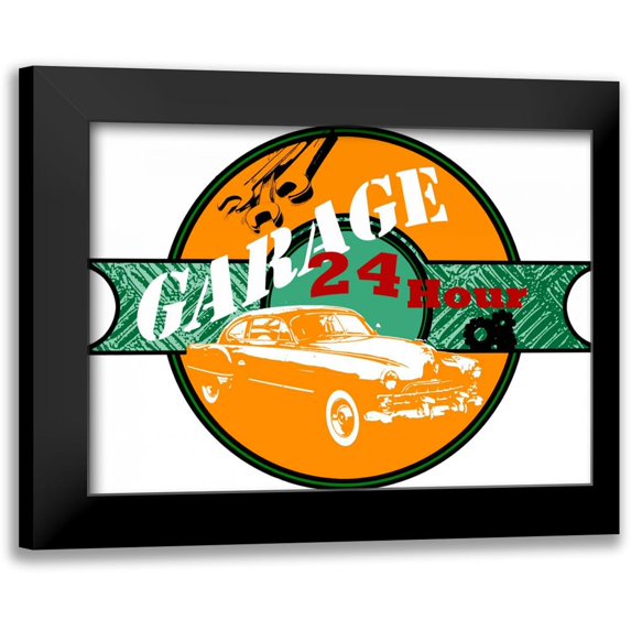 Studio W 14x11 Black Modern Framed Museum Art Print Titled - Garage Sign I