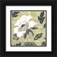 thumbnail image 1 of Studio W 15x15 Black Ornate Wood Framed with Double Matting Museum Art Print Titled - Woodgrain Peony II, 1 of 4