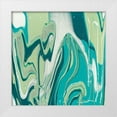 thumbnail image 1 of Studio W  15x15 White Modern Wood Framed Museum Art Print Titled - Flowing Teal III, 1 of 4
