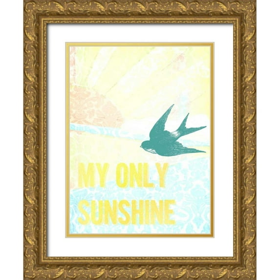 Studio W 15x18 Gold Ornate Wood Framed with Double Matting Museum Art Print Titled - My Only Sunshine II