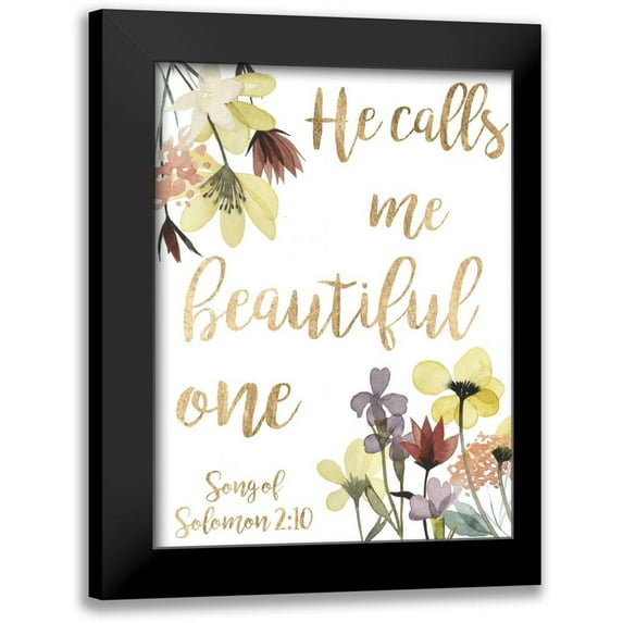 Studio W 19x24 Black Modern Framed Museum Art Print Titled - Divine Romance III
