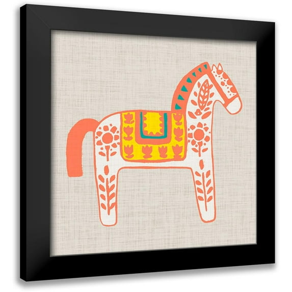 Studio W 20x20 Black Modern Framed Museum Art Print Titled - Decorative Burro I