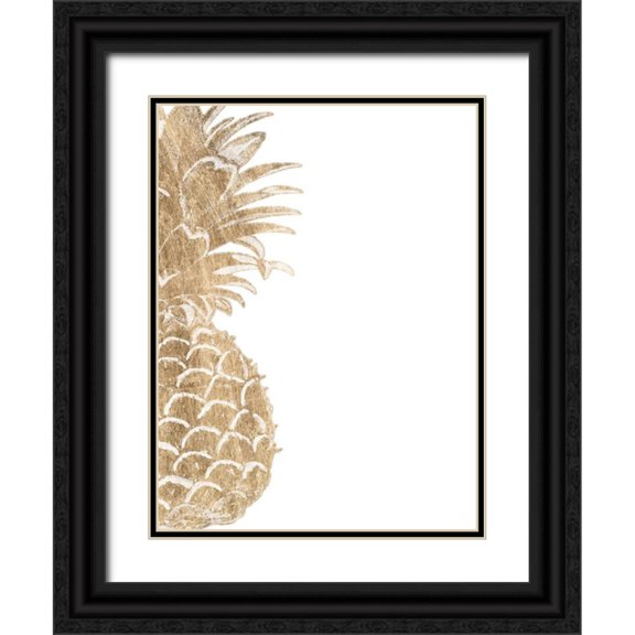 Studio W 25x32 Black Ornate Wood Framed with Double Matting Museum Art Print Titled - Pineapple Life V