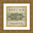 thumbnail image 1 of Studio W 26x26 Gold Ornate Wood Framed with Double Matting Museum Art Print Titled - Wine Phrases V, 1 of 4