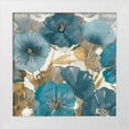 thumbnail image 1 of Studio W  26x26 White Modern Wood Framed Museum Art Print Titled - Blue and Gold Poppies I, 1 of 4