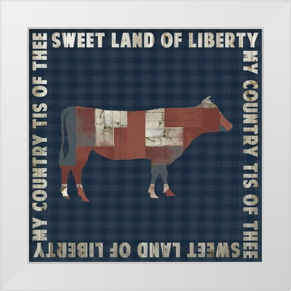 Studio W 26x26 White Modern Wood Framed Museum Art Print Titled - Fourth on the Farm Collection G.