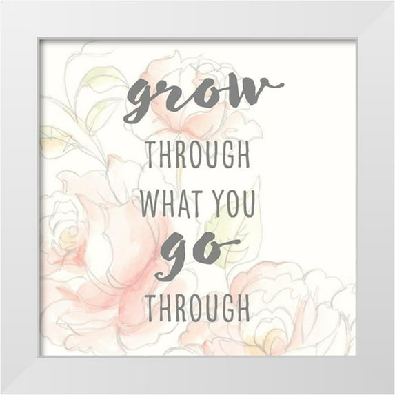 Studio W 26x26 White Modern Wood Framed Museum Art Print Titled - Grow Through I