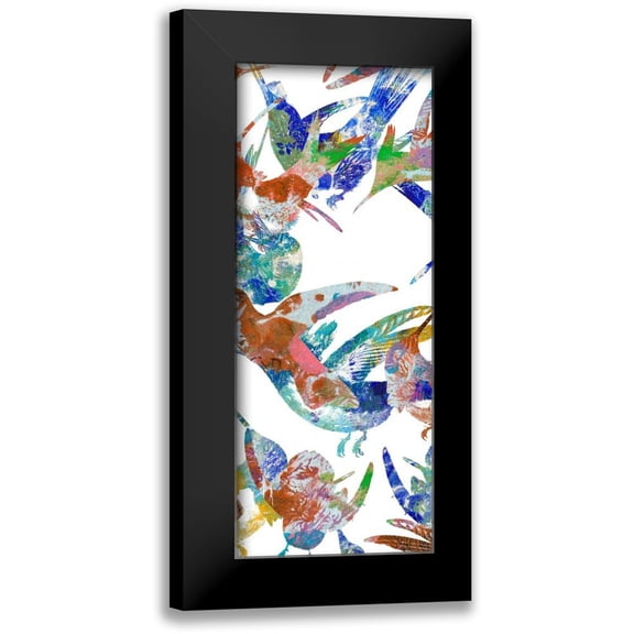 Studio W 8x14 Black Modern Framed Museum Art Print Titled - Bright Flight Birds VI