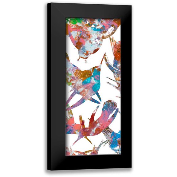 Studio W 8x14 Black Modern Framed Museum Art Print Titled - Bright Flight Birds V