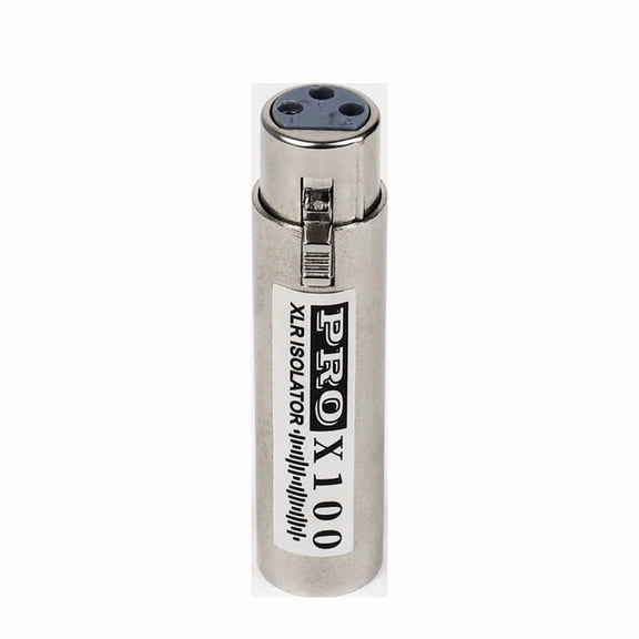Studio XLR Audio Isolator for Ground Loop Noise Reduction, Female to Male, 600 Ohms, 20 Hz - 20 KHz