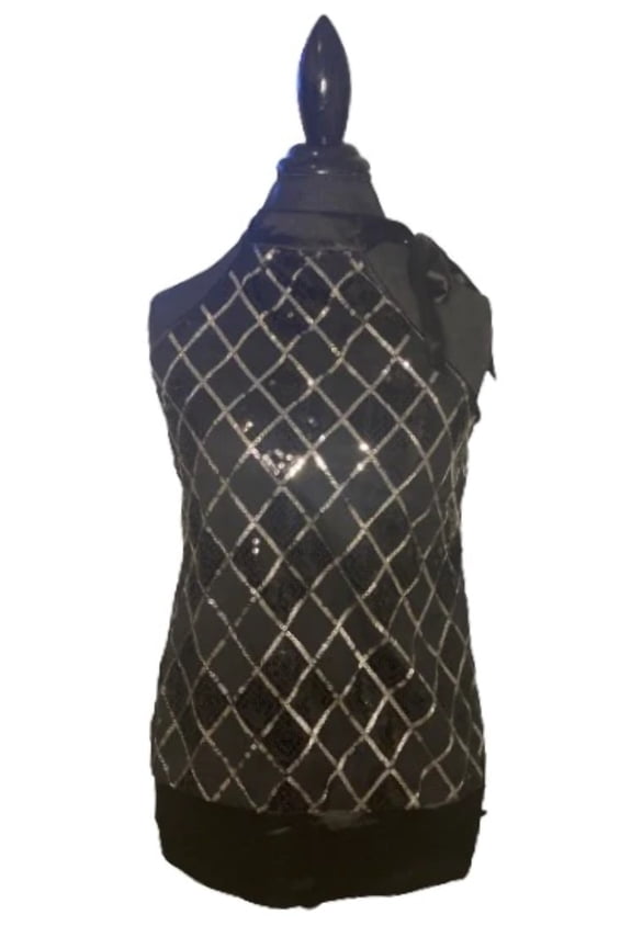 Sleeveless Sequins Shirt