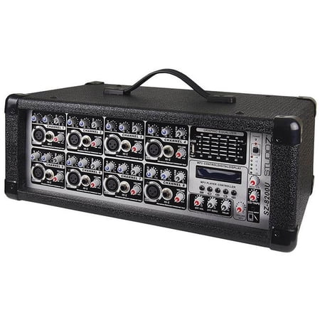 Studio-Z 8 Ch 800W Powered Mixer MP3 USB