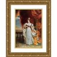 thumbnail image 1 of Studio of George Dawe 11x14 Gold Ornate Wood Frame and Double Matted Museum Art Print Titled - Portrait of Empress Alexandra Fedorovna, 1 of 4