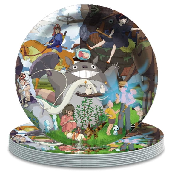 Studio of Ghibli Paper Plates Birthday Decorations Party Supplies Tableware Disposable Dinnerware