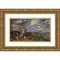 thumbnail image 1 of Studio of Jan Breughel I 18x12 Gold Ornate Wood Frame and Double Matted Museum Art Print Titled - An Allegory of Air, 1 of 4