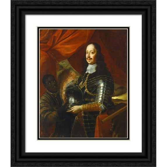 Studio of Justus Sustermans 15x18 Black Ornate Wood Framed Double Matted Museum Art Print Titled - Mattias De 'Medical (C. 1660)