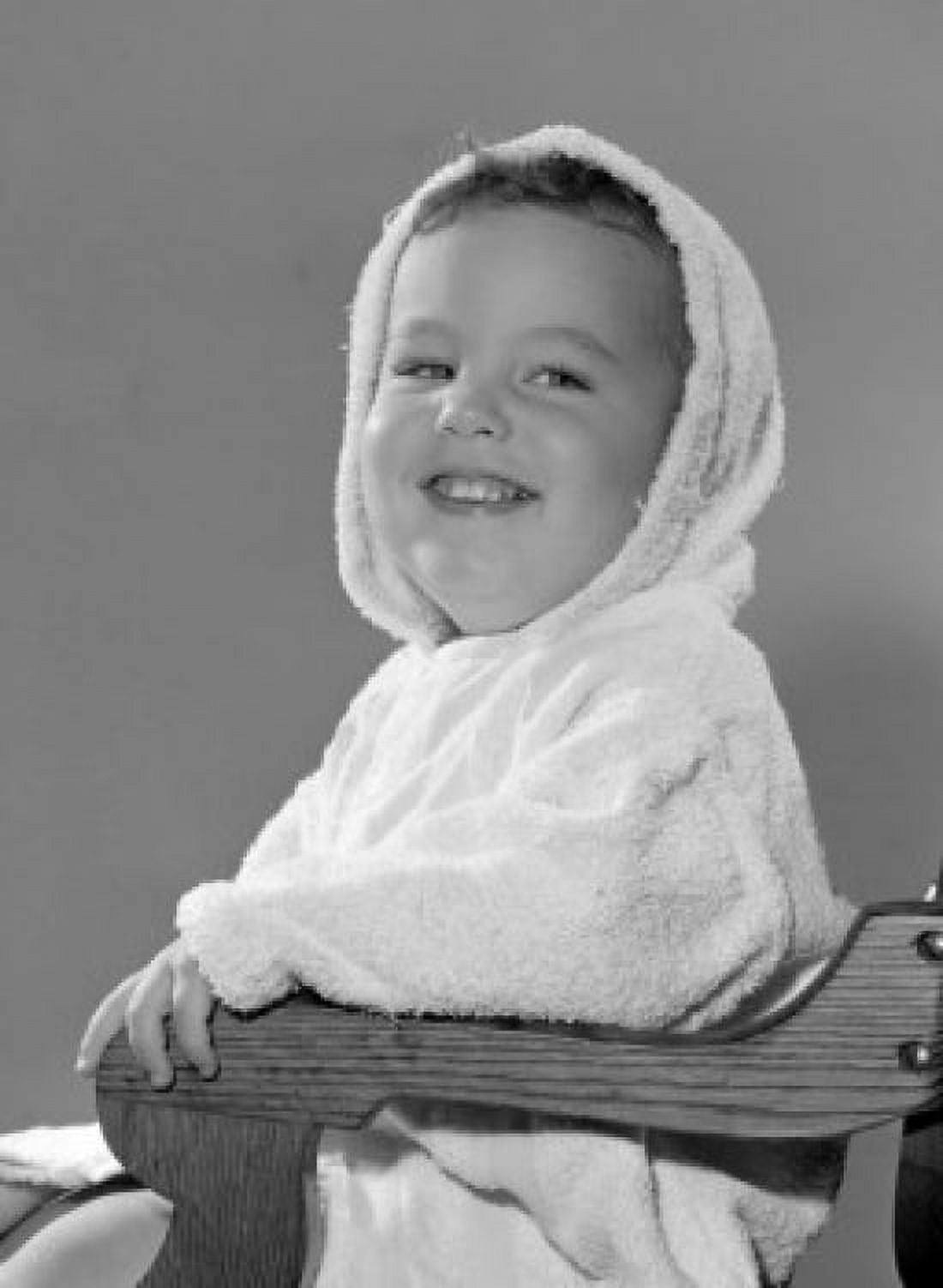 Studio portrait of baby boy sitting in chair Canvas Art - (18 x 24)