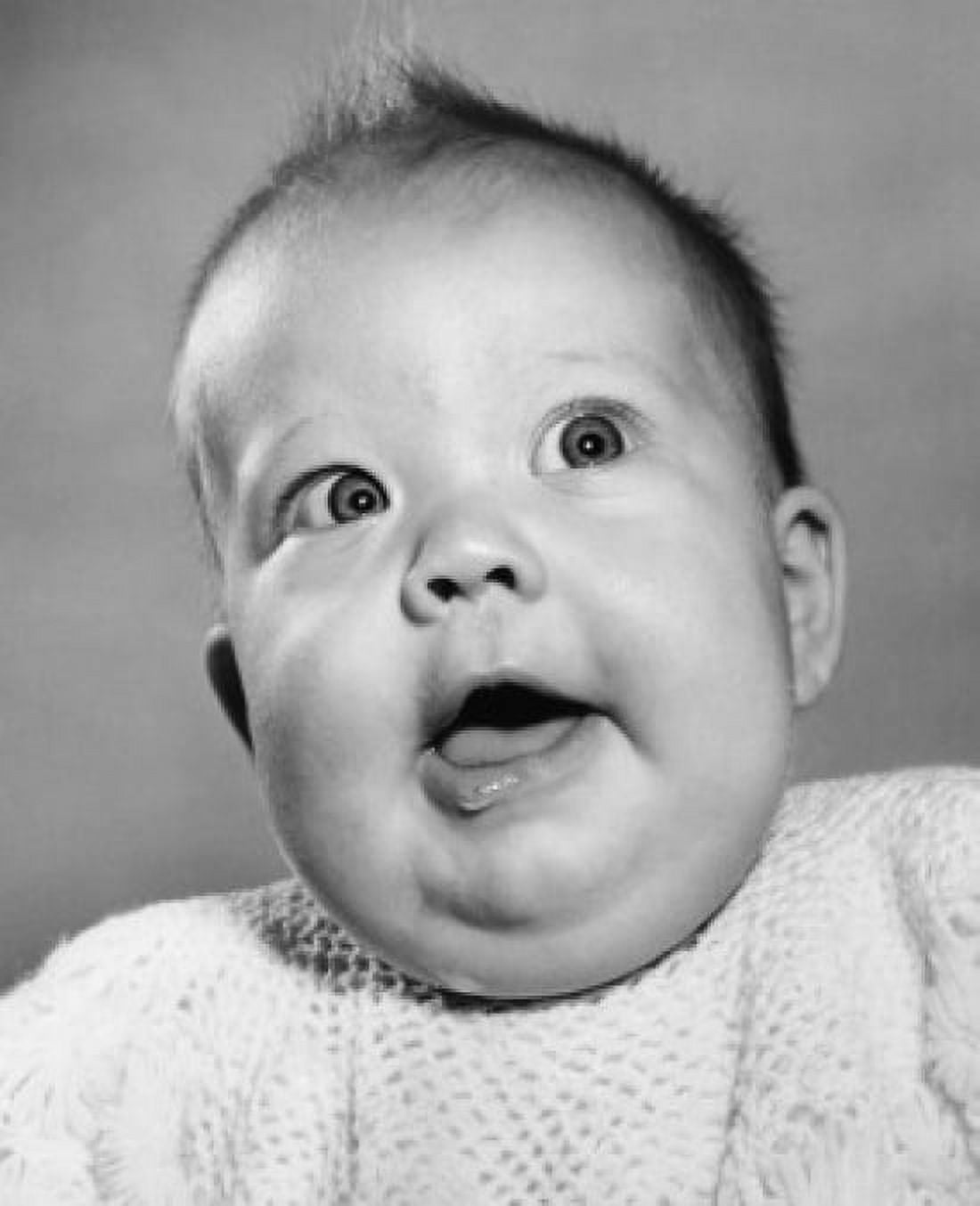 Studio portrait of baby with open mouth Canvas Art - (18 x 24)