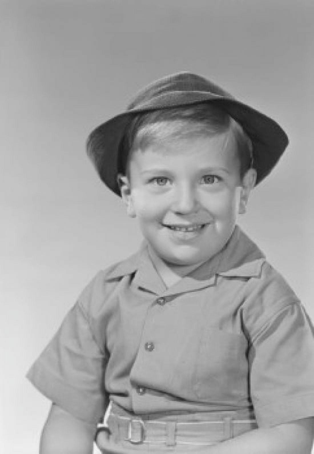 Studio portrait of boy in boy scout uniform Canvas Art - (18 x 24)