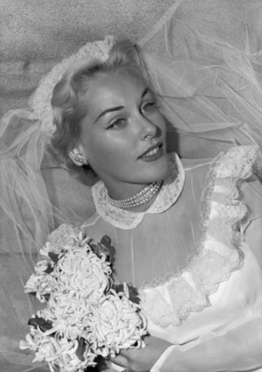 Studio portrait of bride smiling Canvas Art - (18 x 24)