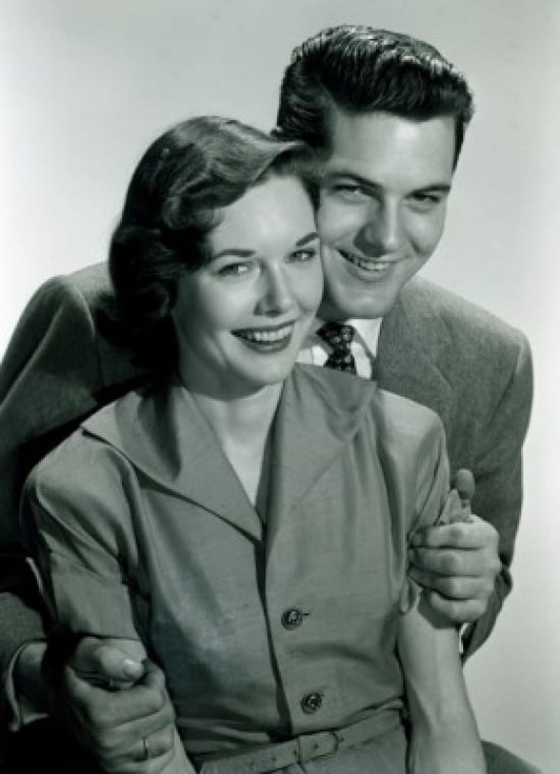 Studio portrait of business couple smiling Canvas Art - (24 x 36)