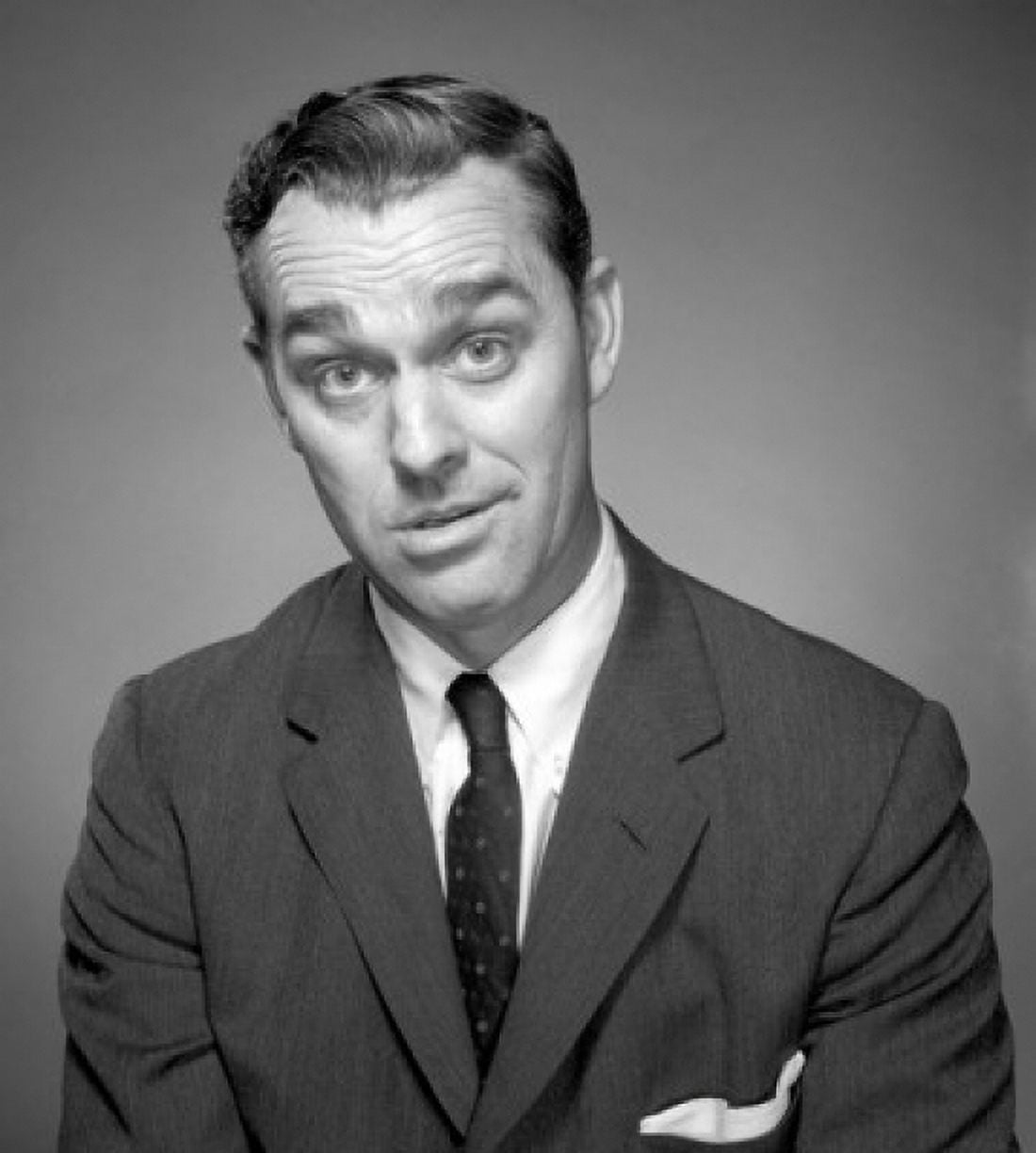 Studio portrait of businessman frowning Canvas Art - (24 x 36)