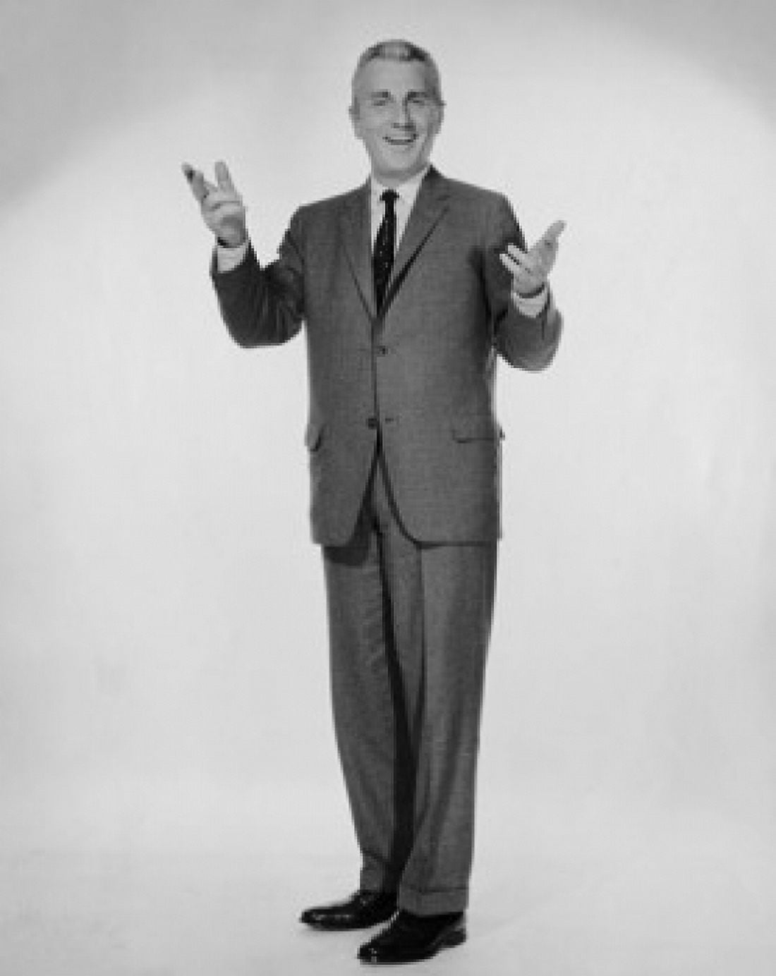 Studio portrait of businessman gesturing Canvas Art - (18 x 24)