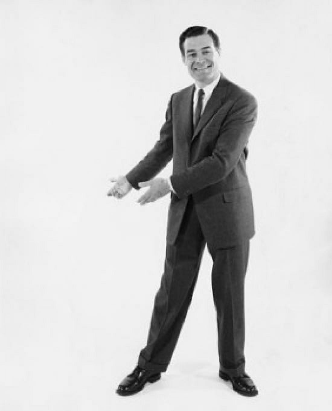 Studio portrait of businessman gesturing Canvas Art - (24 x 36)
