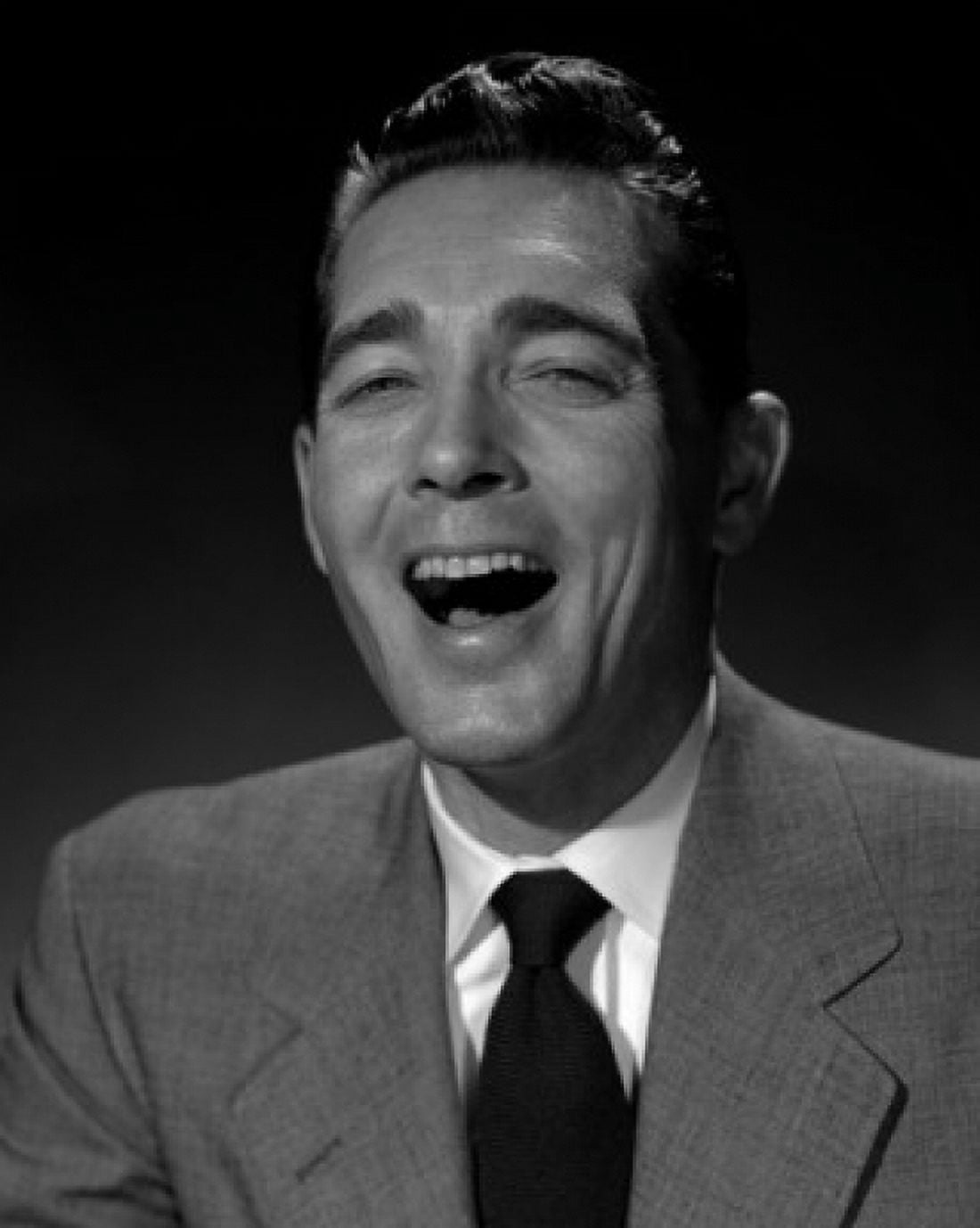 Studio portrait of businessman laughing Canvas Art - (24 x 36)