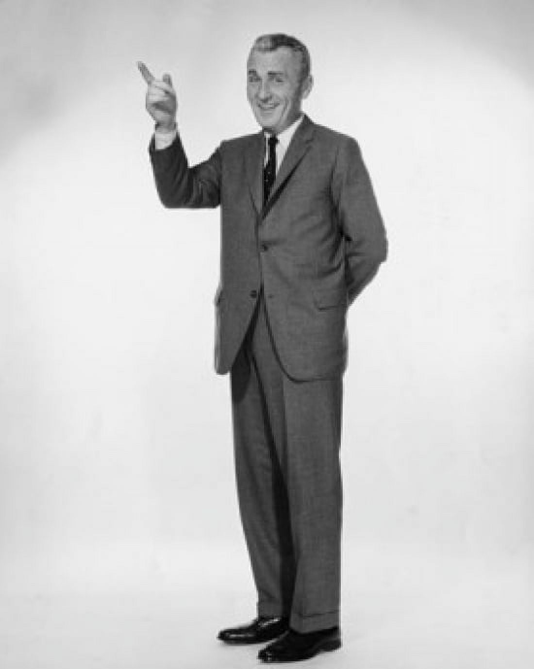 Studio portrait of businessman pointing upwards Canvas Art - (18 x 24)