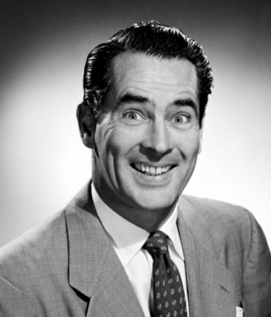 Studio portrait of businessman raising eyebrows Canvas Art - (24 x 36)