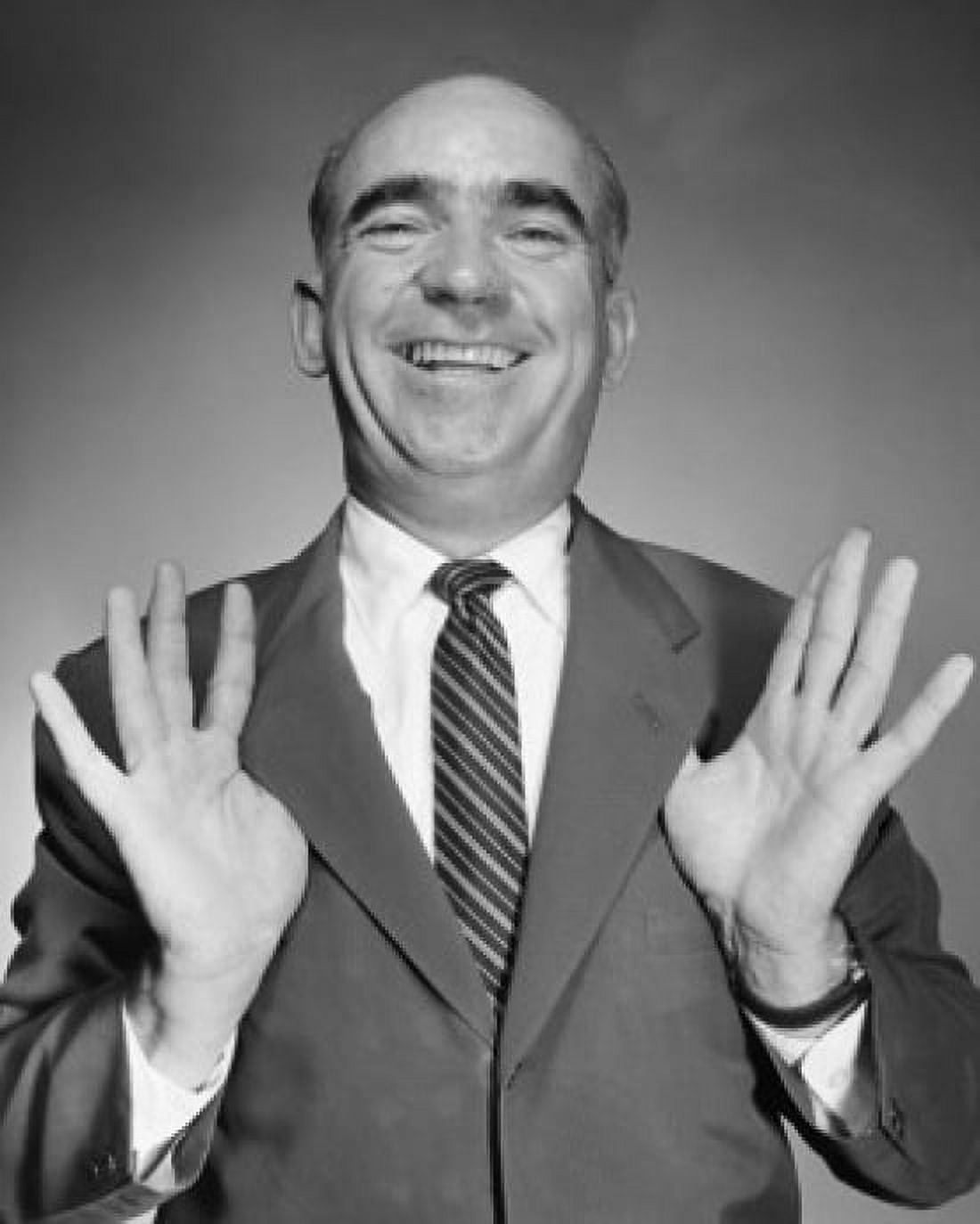 Studio portrait of businessman smiling Canvas Art - (24 x 36)