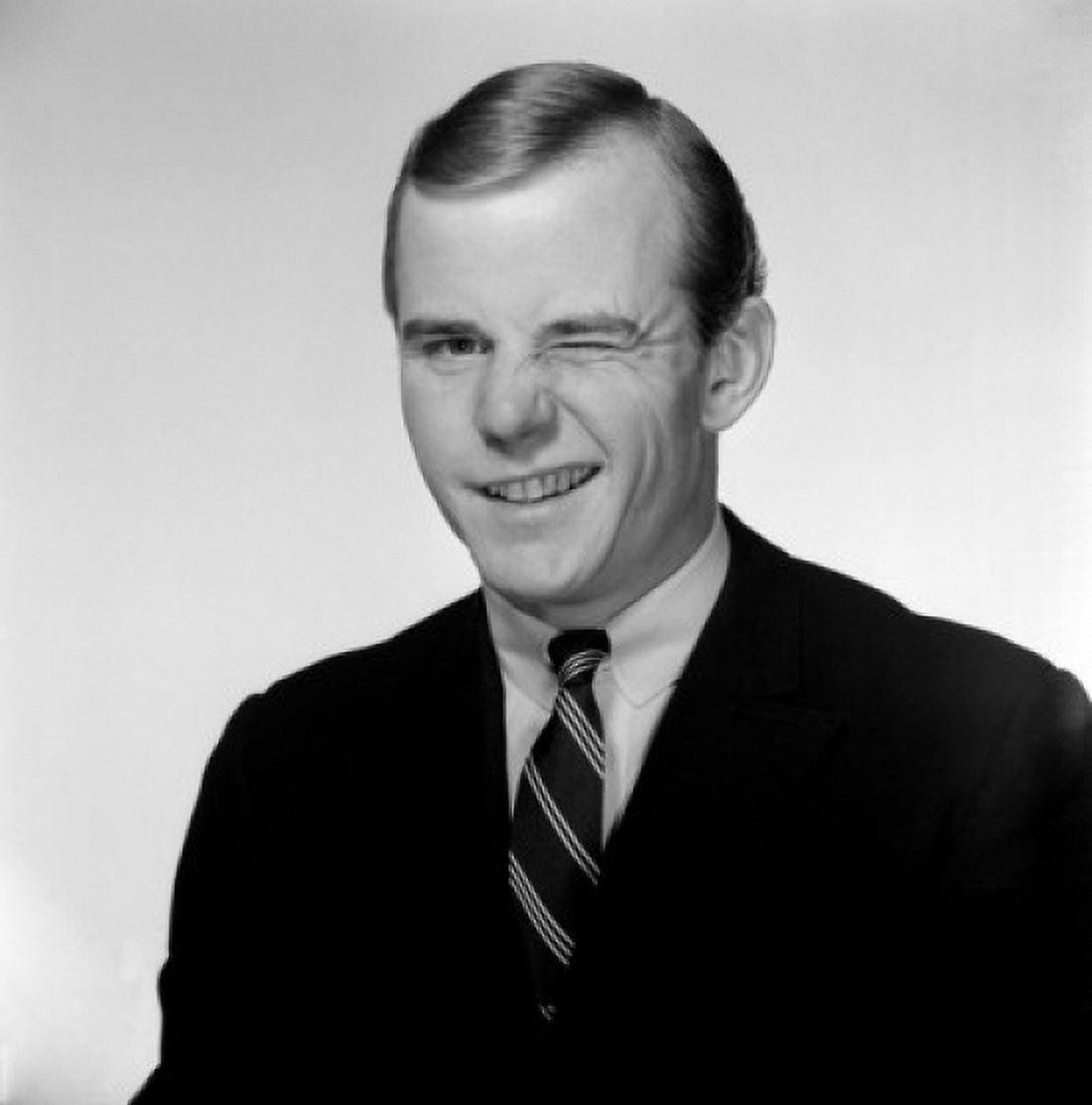 Studio portrait of businessman winking Canvas Art - (24 x 36)