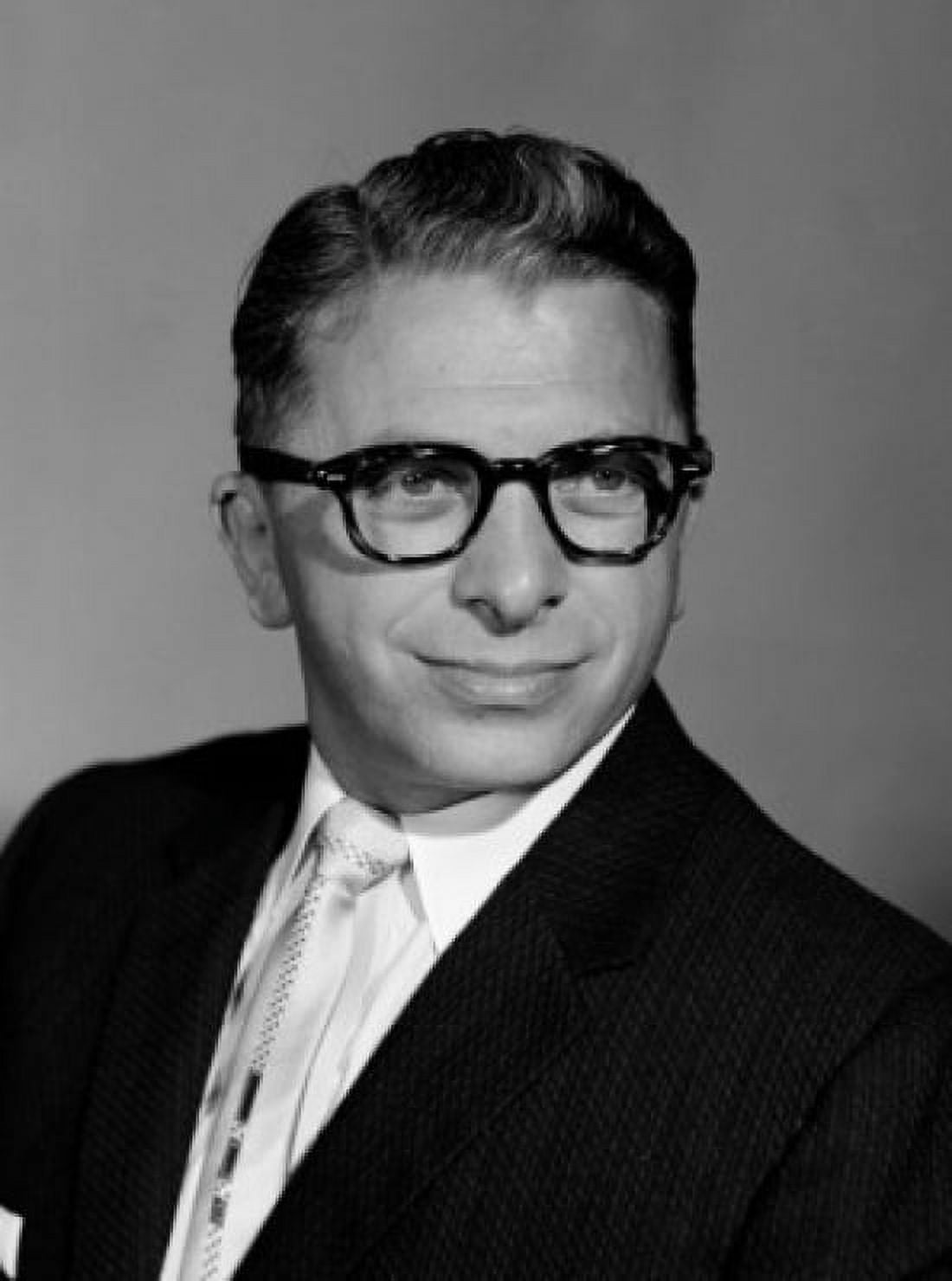 Studio portrait of businessman with glasses smiling Canvas Art - (18 x 24)