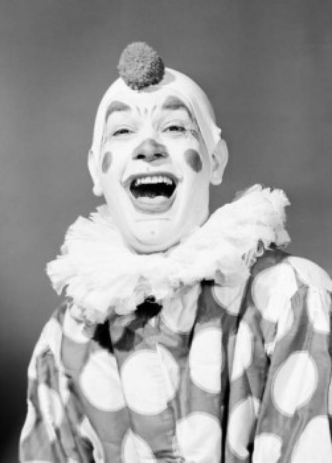 Studio portrait of clown laughing Canvas Art - (18 x 24)