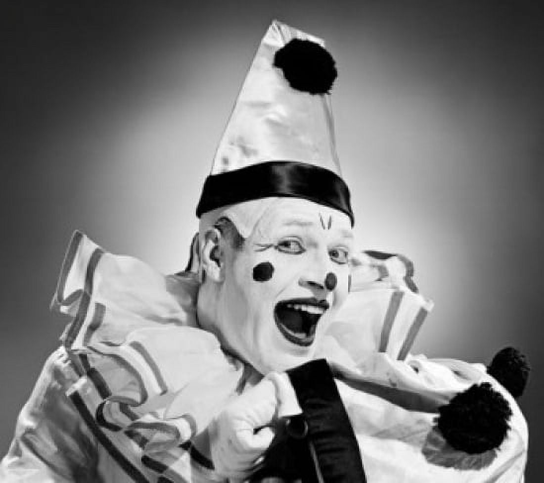 Studio portrait of clown laughing Canvas Art - (24 x 36)